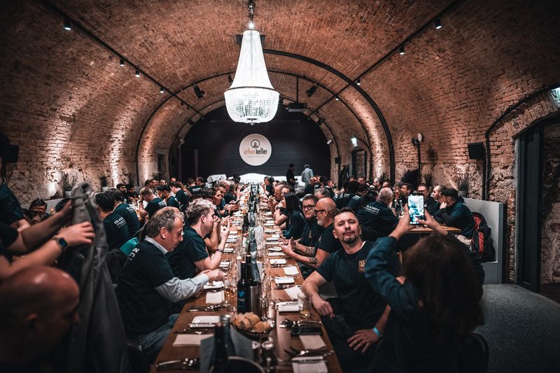 Guests at the long tables