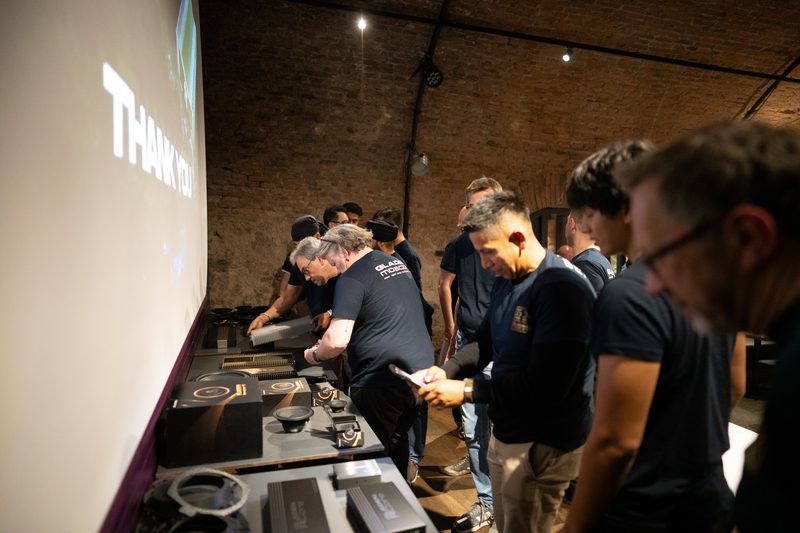 Guests take a closer look at the new products