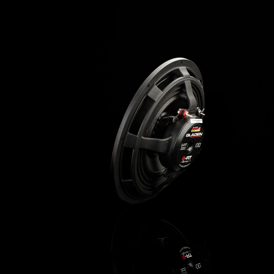 GLADEN G-FIT 200 midwoofer, rear view with basket and terminals